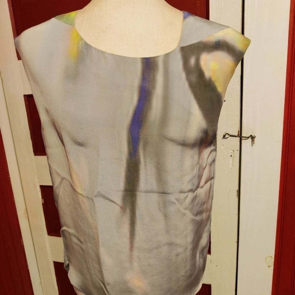Theory Binta Silk Blouse M - Picture 3 of 10